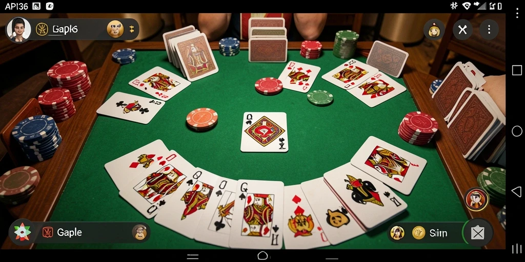 Tampilan gameplay API36 yang menarik dalam permainan Gaple.