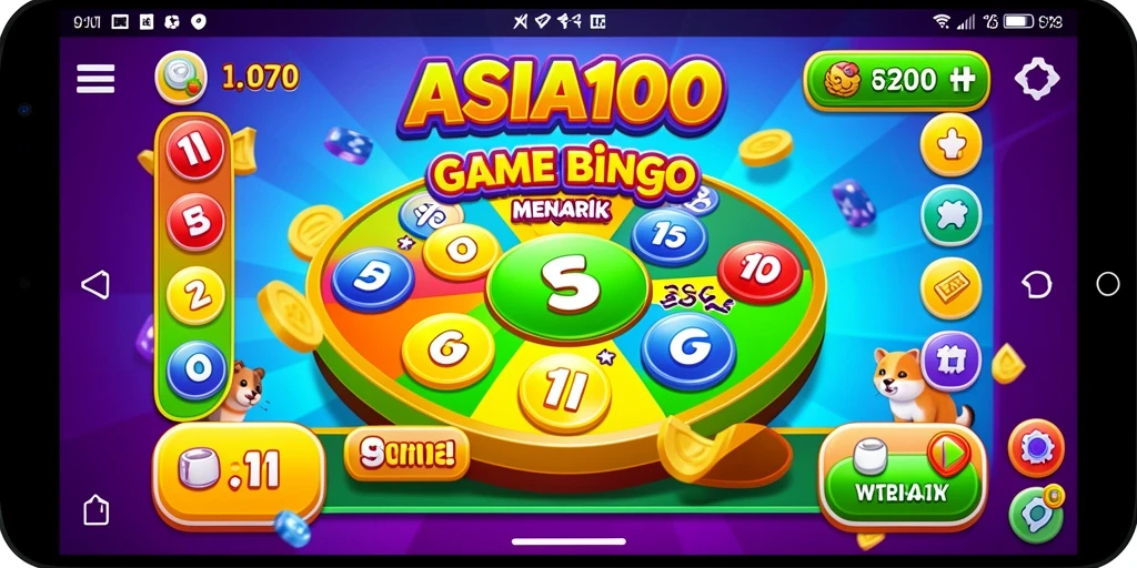 Tampilan gameplay menarik dari ASIA100 yang penuh keseruan Bingo.