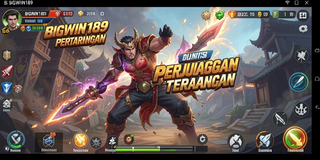 Tampilan gameplay BIGWIN189 yang menampilkan aksi pertarungan epik.