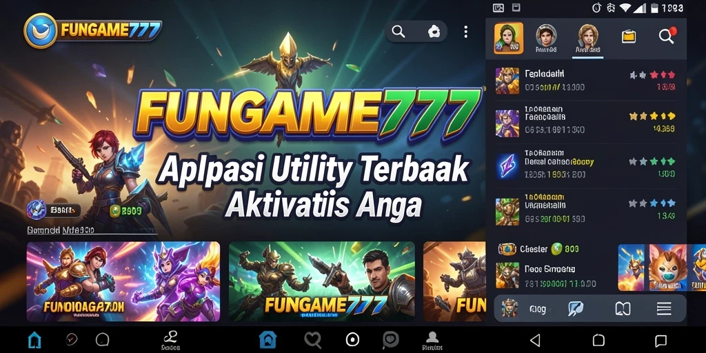 Tampilan antarmuka aplikasi FUNGAME777 yang simpel dan fungsional.