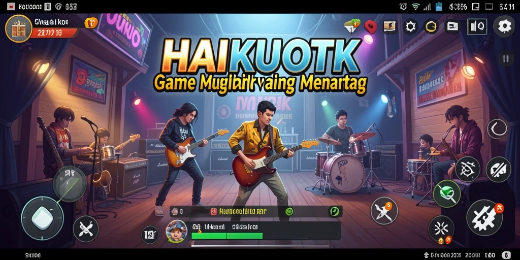 Tampilan gameplay HAIKUOTK yang menakjubkan saat memainkan musik.
