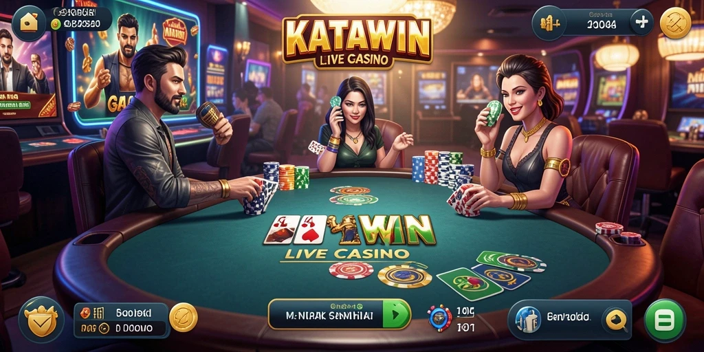 Tampilan gameplay Live Casino yang menarik dan interaktif di KATAWIN.