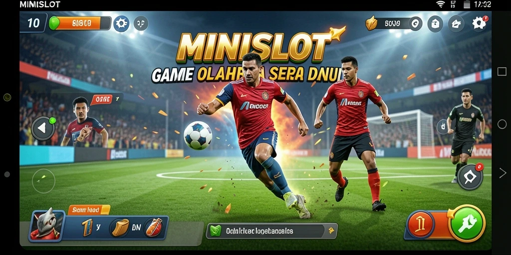 Tampilan gameplay seru MINISLOT saat berlaga di arena olahraga.