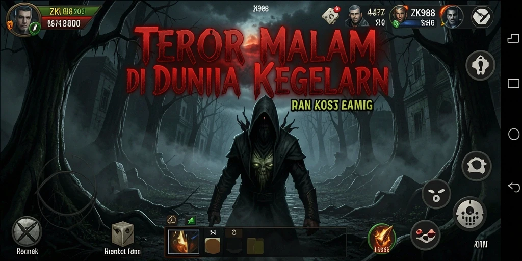 Tampilan gameplay ZK988 yang penuh ketegangan dan ketidakpastian.